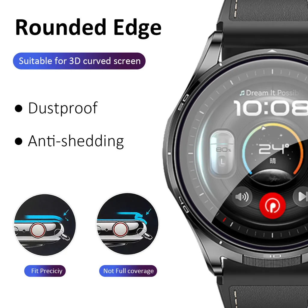 1-5PCS 3D Curved Full Coverage Screen Protector Film For Huawei Watch Buds 2 Buds2 Anti Scratch HD Clear Soft Protective Film