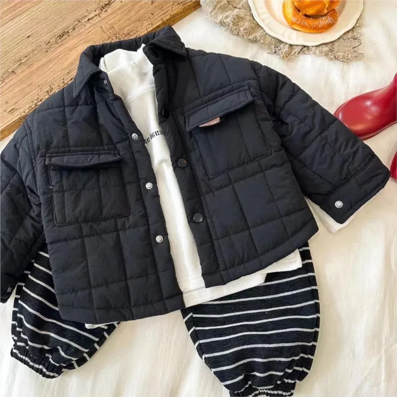 Baby Boy Girl Cotton Padded Shirt Jacket Infant Toddler Child Spring Autumn Winter Coat Warm Thick Outwear Baby Clothes 1-10Y