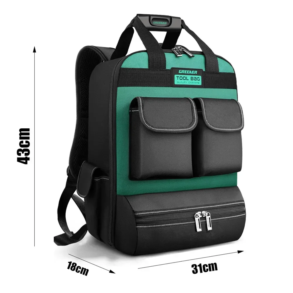 Electricians Repair Tool Bag Mens Shoulder Backpack Multifunction Maintenance Canvas Suitcase Durable Portable Carpenter Pouch