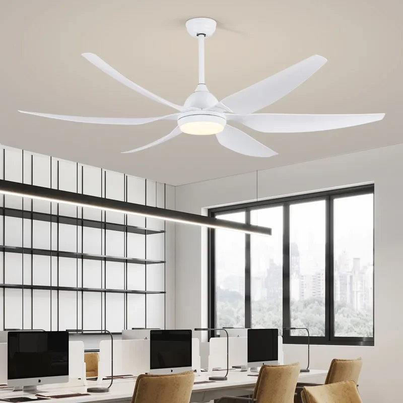 Modern large-size large wind fan lamp household variable frequency mute ceiling fan with led lamp