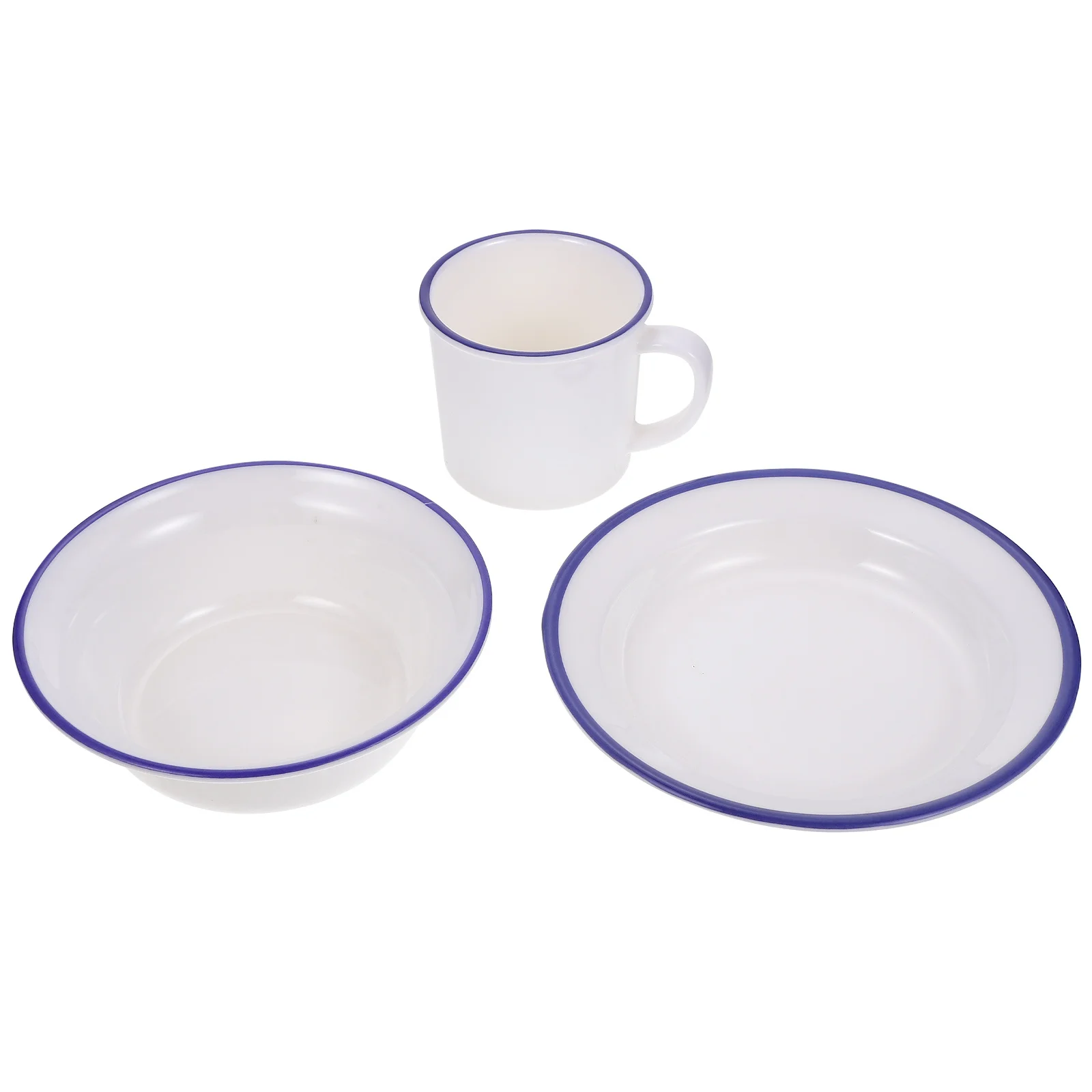 

1 Set Plate Cup Kit Creative Home Kitchenware For Tea Coffee Dining Vintage Tableware Service Sets Soup Rice Bowl