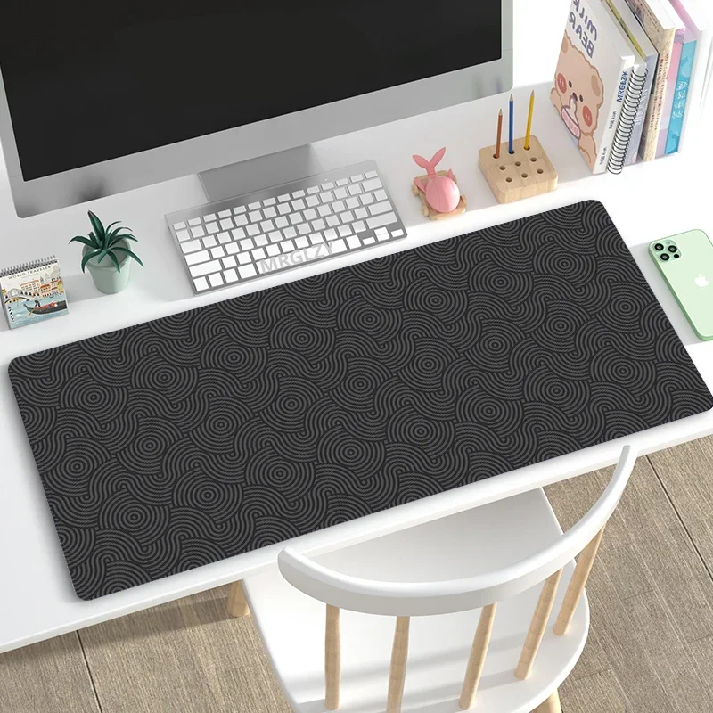 Black Mouse Pad Speed Desk Mat Deep XXL Playmats Mousepad Esports White Gaming Accessories Large Keyboard Rugs for Dedales Gamer