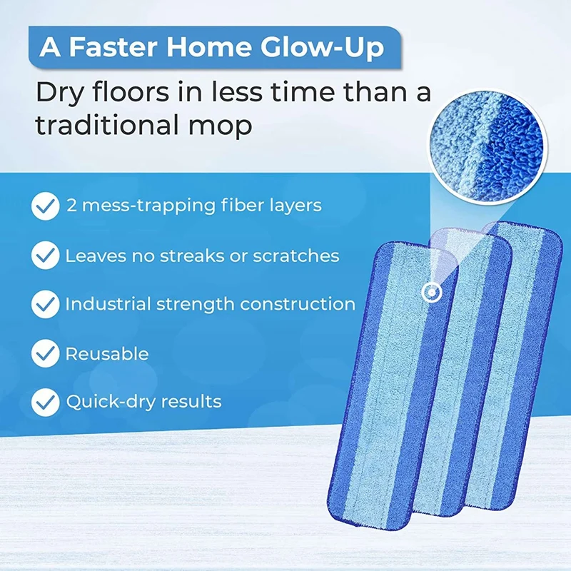 استبدال منصات ممسحة للخشب الصلب بونا ، اكسسوارات نظافة الكلمة ، ستوكات ، قابلة لإعادة الاستخدام ، والترويج