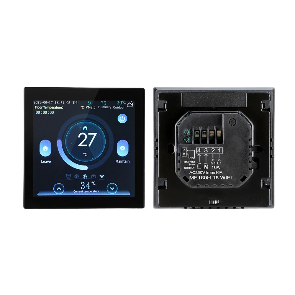 Imagem -03 - Tuya Wifi Termostato Piso Inteligente Elétrico Controlador de Temperatura Aquecimento Água Casa Inteligente para Alexa Google Casa Alice