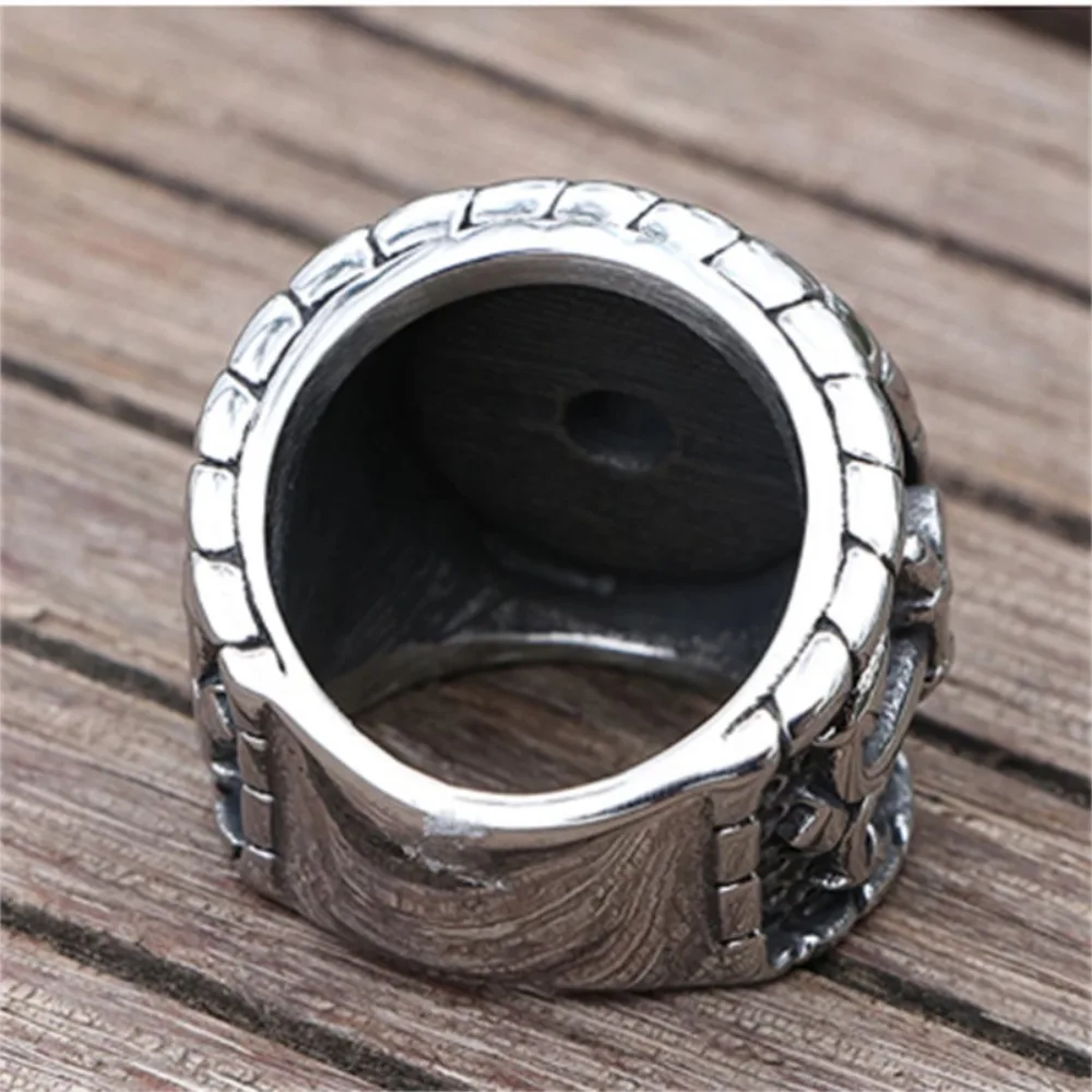 New Simple Punk Hip Hop Retro Niche Creative Trend Viking Compass Ring Nordic Biker Anchor Ring Men\'s Sailor Amulet Gift Jewelry