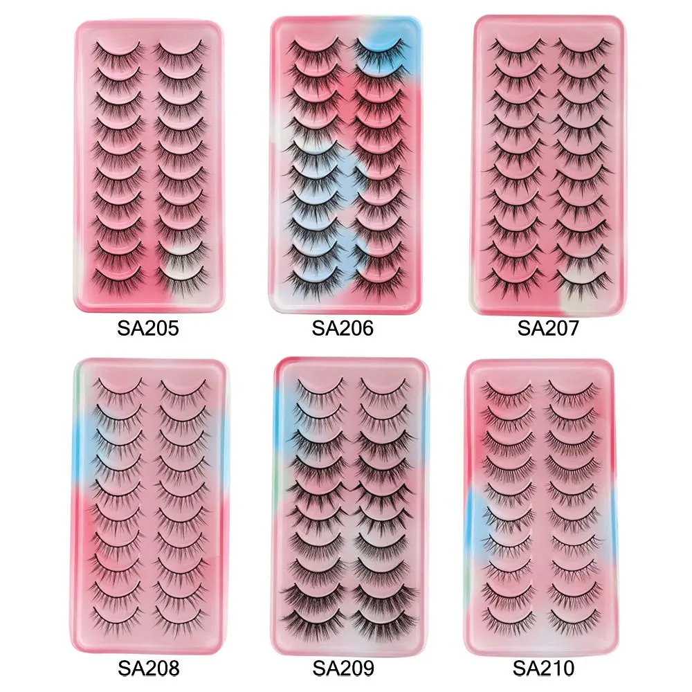 10 paires de faux cils naturels moelleux, grappes de fées dramatiques, Anime, Manga, Cosplay, cils en vison