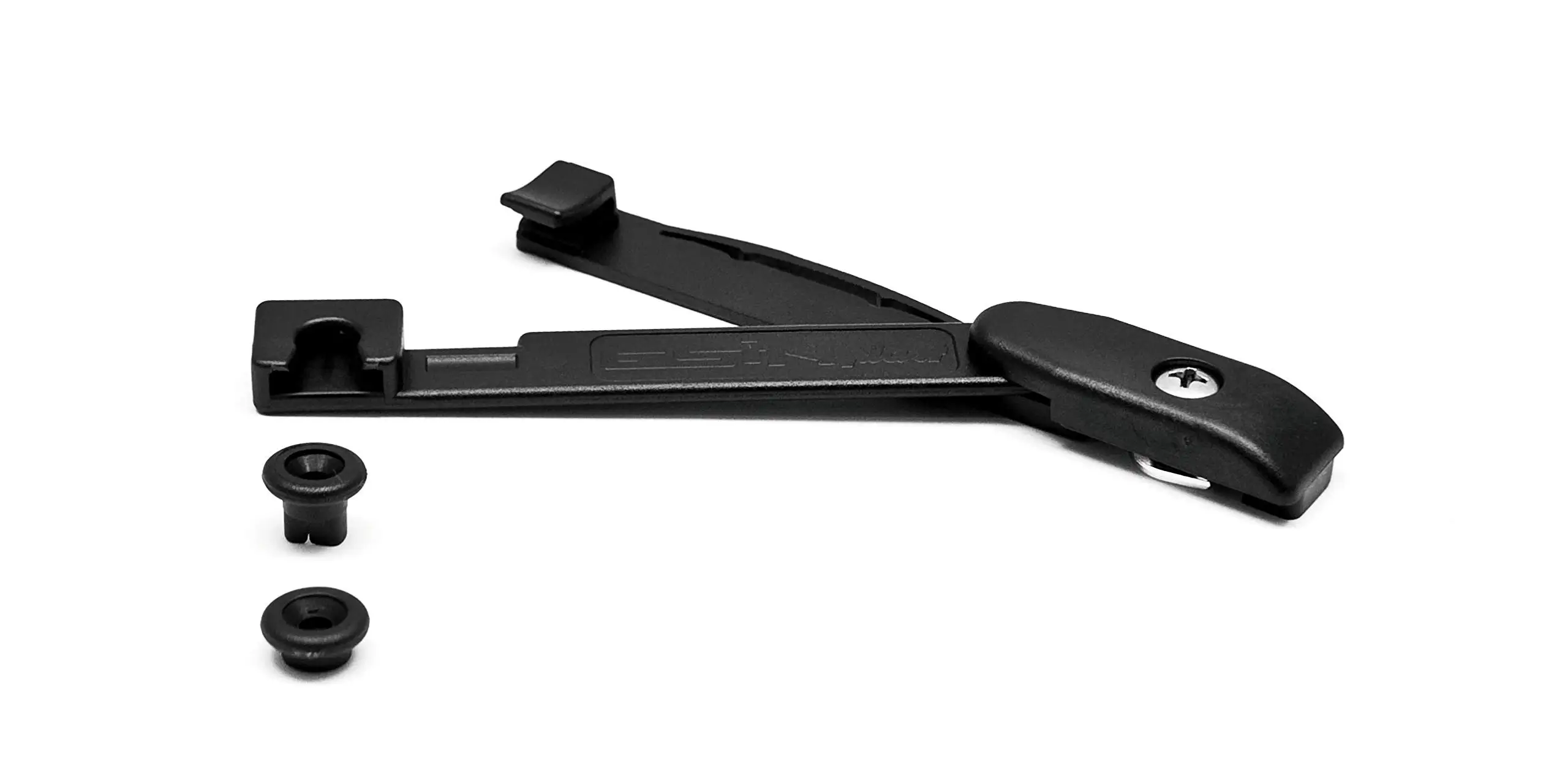 Handmatig kantelbaar en draaibaar raam voor binnen- en buitenopeningen, verborgen arm van Esinplast polyamide (nylon), zwarte kleur
