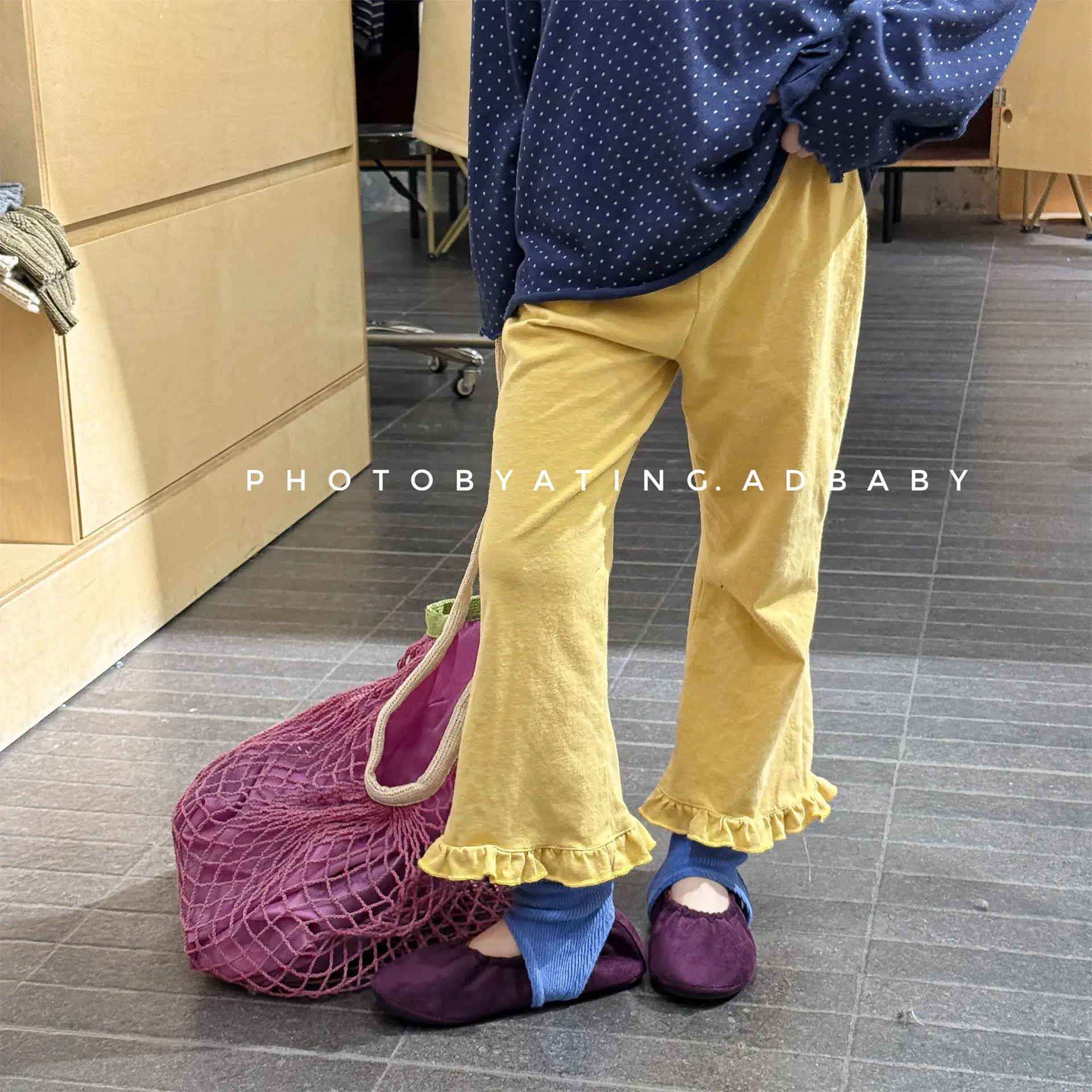 

2026 Spring New Girls Flare Pants Solid Children Casual Pants Cotton Toddler Pants Baby Loose Trousers Kids Clothes