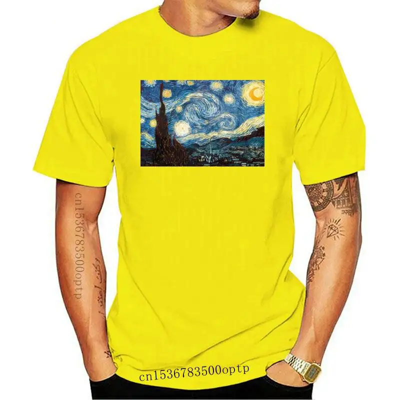 2022 Vincent Van Gogh Print Cute O-Neck Summer Printed Casual Women T Shirt Short Sleeve Comfortable Fabric Tshirts