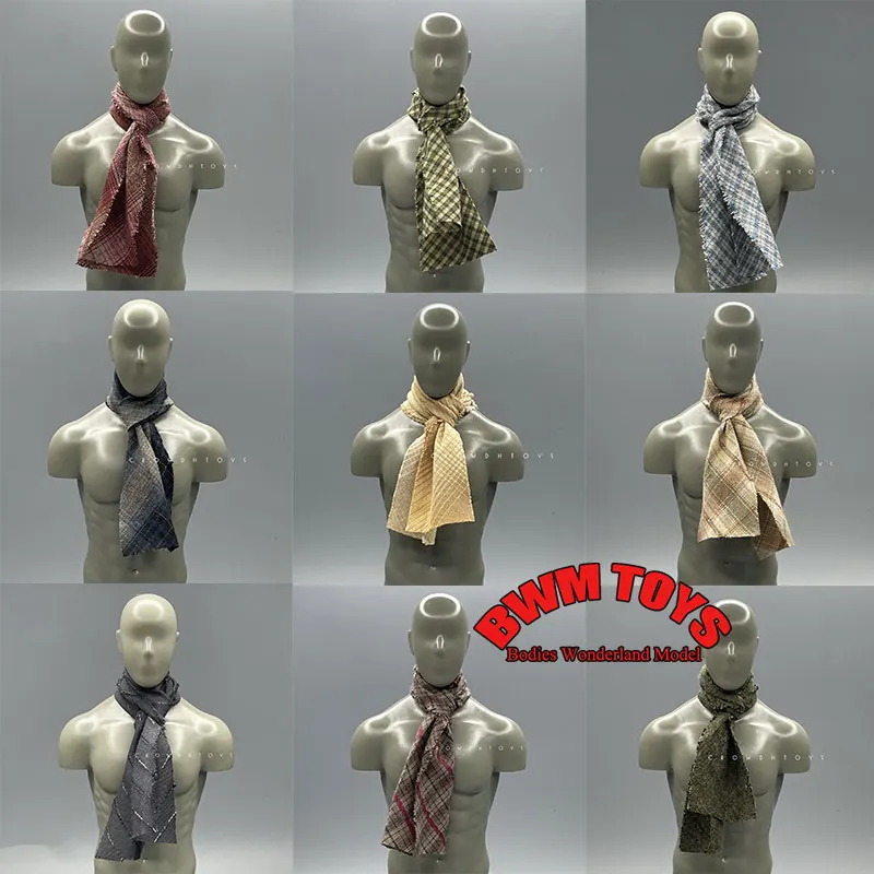 CROWDHTOYS DIY 1/6 Maßstab Soldat Trendiger Retro-Schal Modellkleidung Zubehör für 12-Zoll-Actionfigur-Puppe