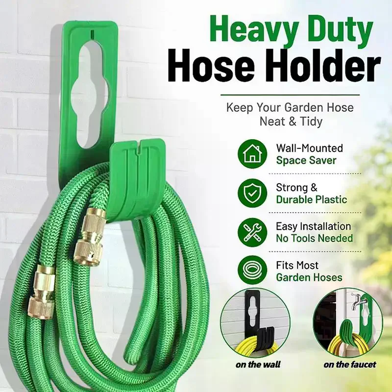 Water Pipe Storage Hooks 45kg Max Load Wall Mounted Heavy Duty Watering Hose Rack for Garden Agricultural Outdoor