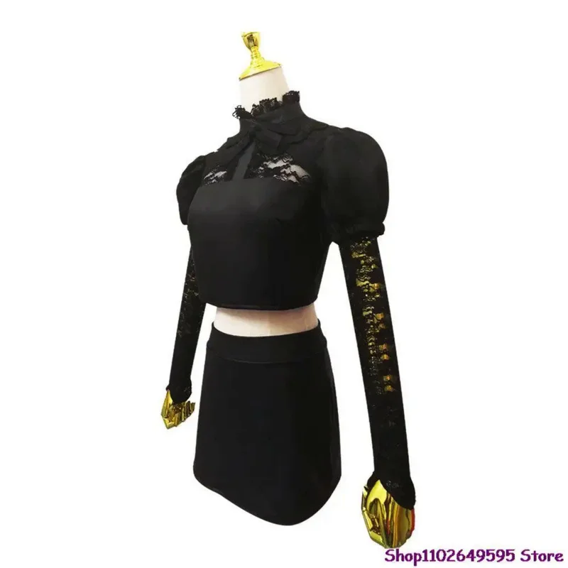 女性のためのレトロなコスプレコスチューム,女性のためのゲーム愛好家のためのコスチューム,人形,アニメ,9種類のキツネ,セクシーな衣装,ハロウィーンのユニフォーム,黒