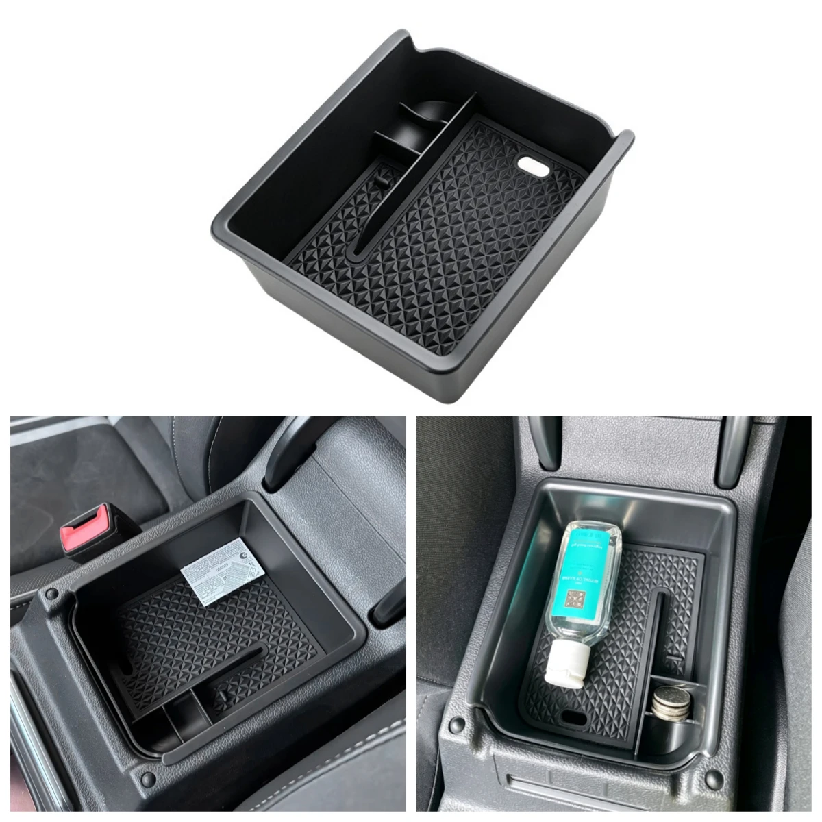 Car Center Console Armrest Storage Box Layered Tray for Volkswagen VW Golf 8 MK8 GTI GTE R 2020-2026 Interior Armrest Organizer