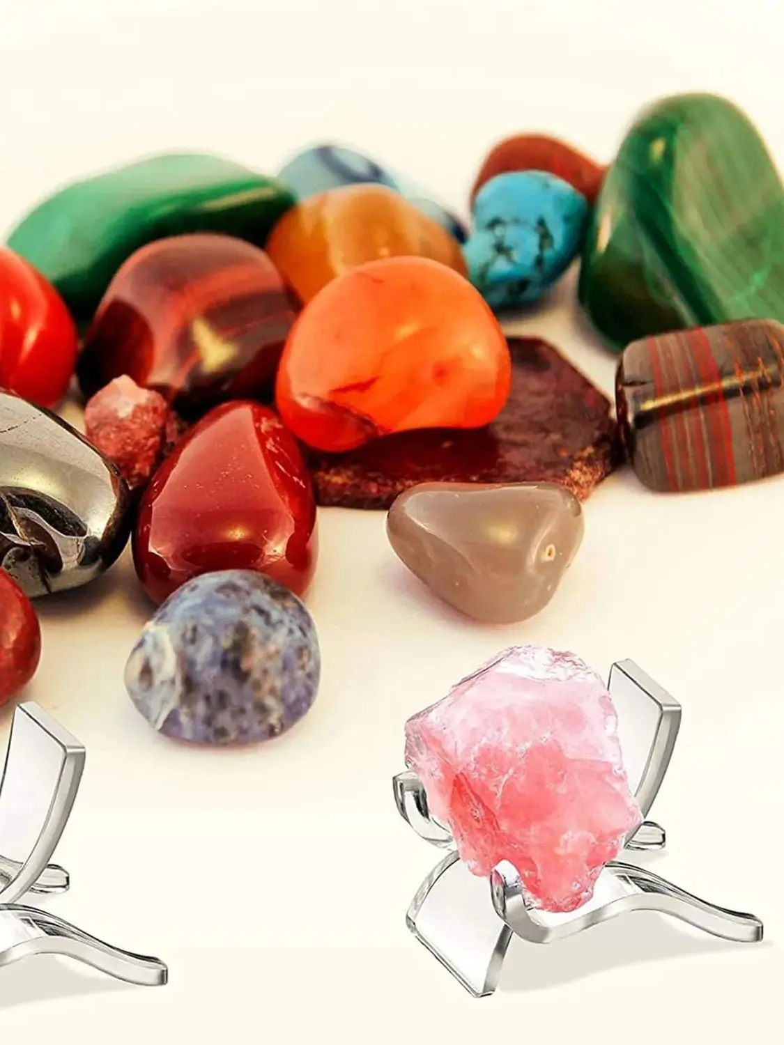 Présentoir en pierre de cristal acrylique, Base de support minérale, présentoir à collectionner, décoration de fête, 6/12/24 pièces