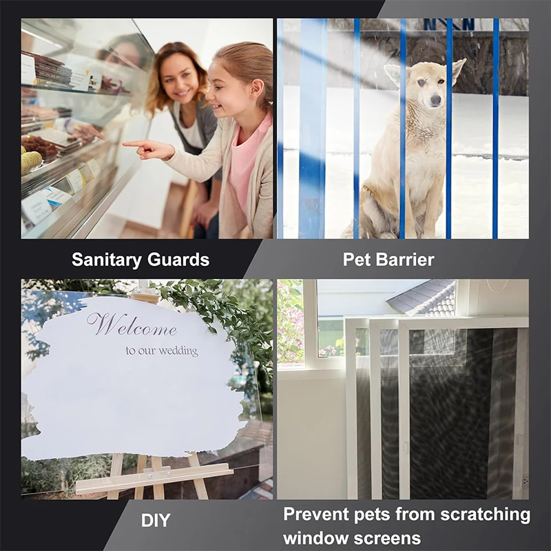 50pack PET Plexiglass Sheets Transparent Clear Flexible for Craft, Picture Frames, DIY Display Project, Protective Barriers