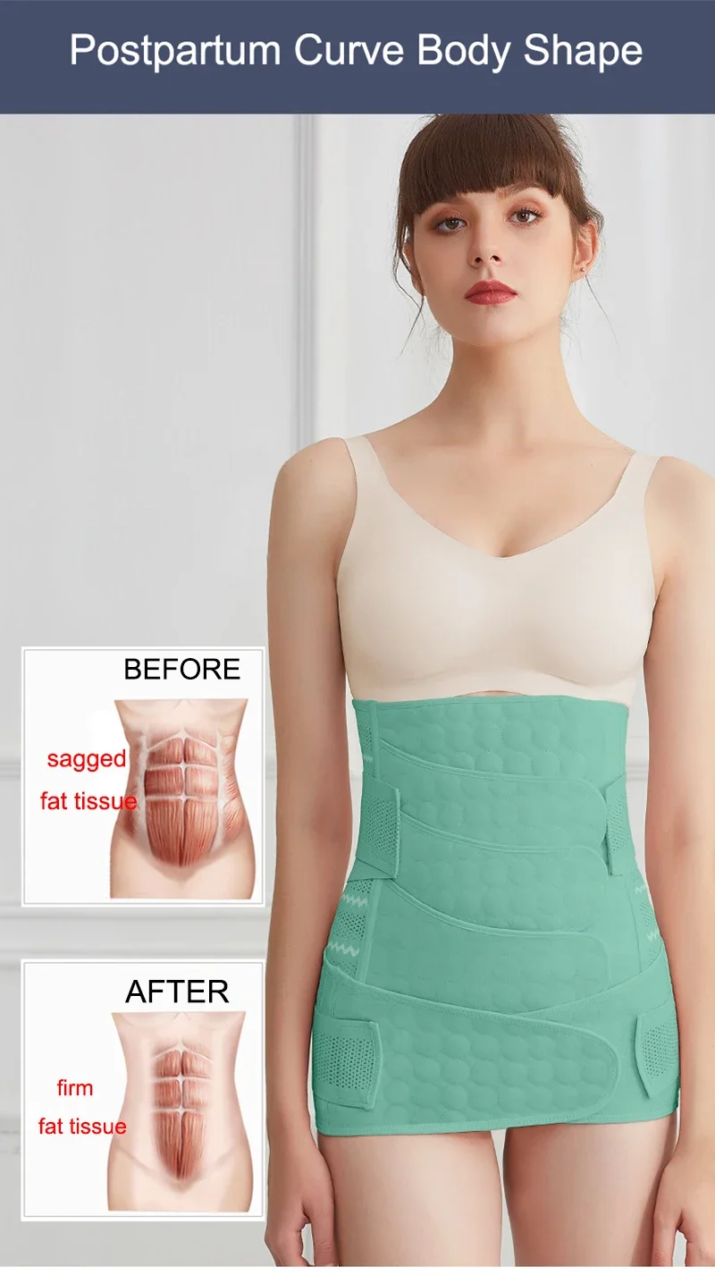 Послеродовой пояс для живота 2 в 1, тренажер для талии, обертывание для таза, триммер для живота, корсет, пояс, тонкий формирователь тела, бандаж, ремень для беременных
