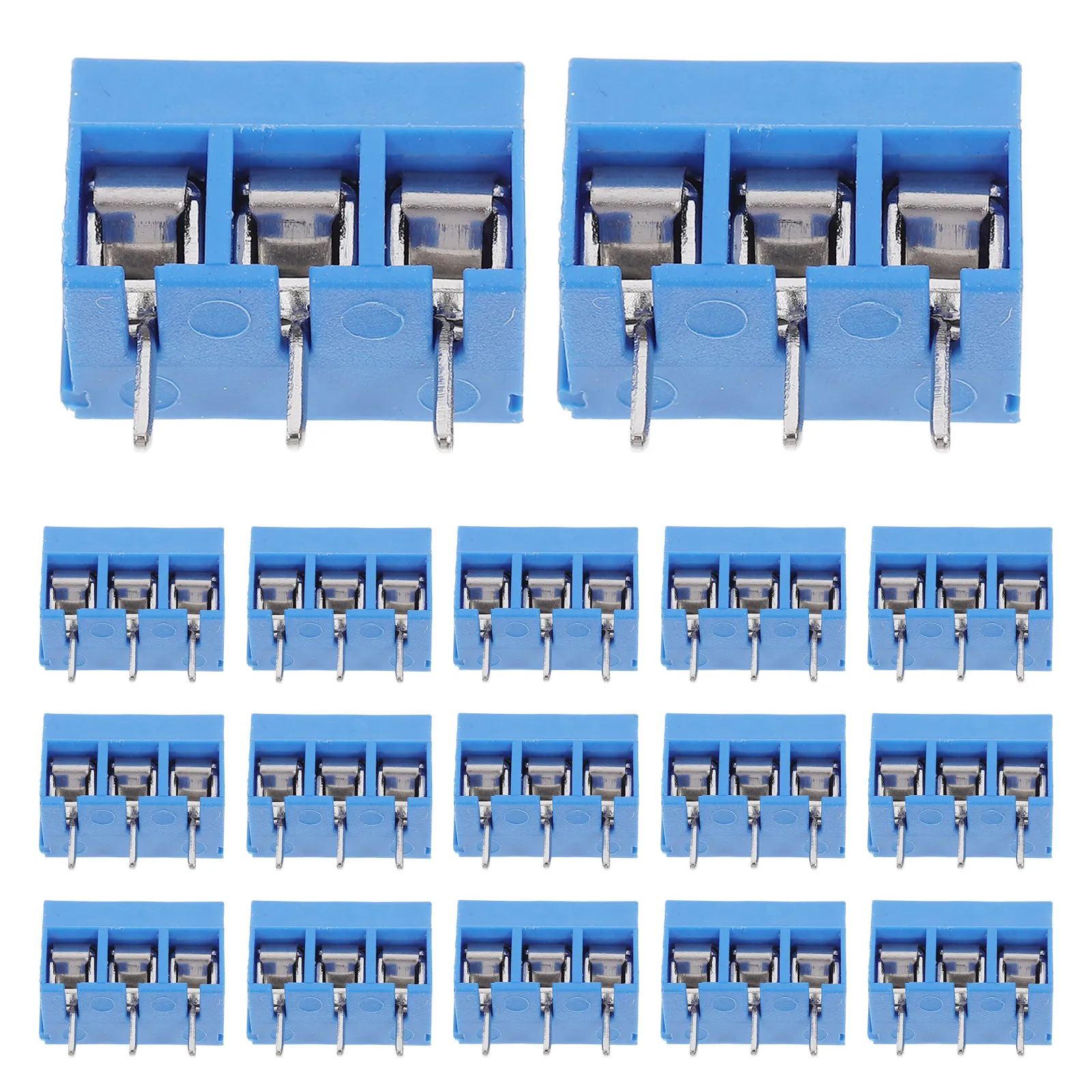 

20 Pcs Screw Terminal Block Connector Tin Plated Iron Electric Blocks Lightweight Connection PCB Wire Connectors