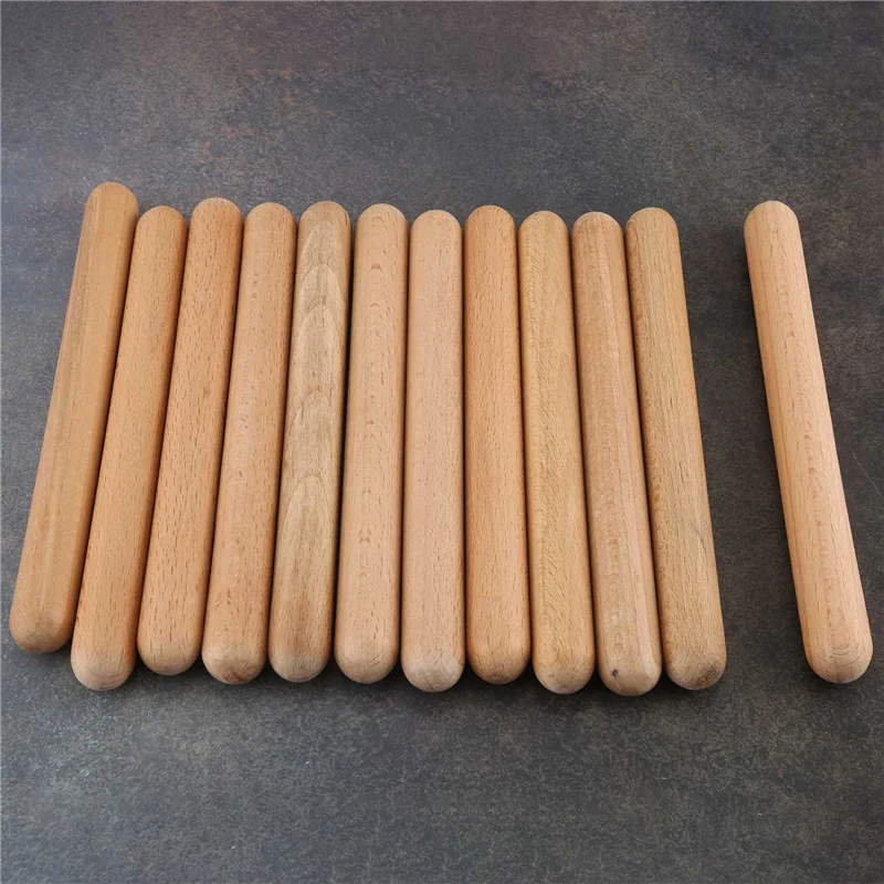 6 Pairs Wood Claves Musical Percussion Instrument Rhythm Sticks Percussion Rhythm Sticks Children Musical Toy