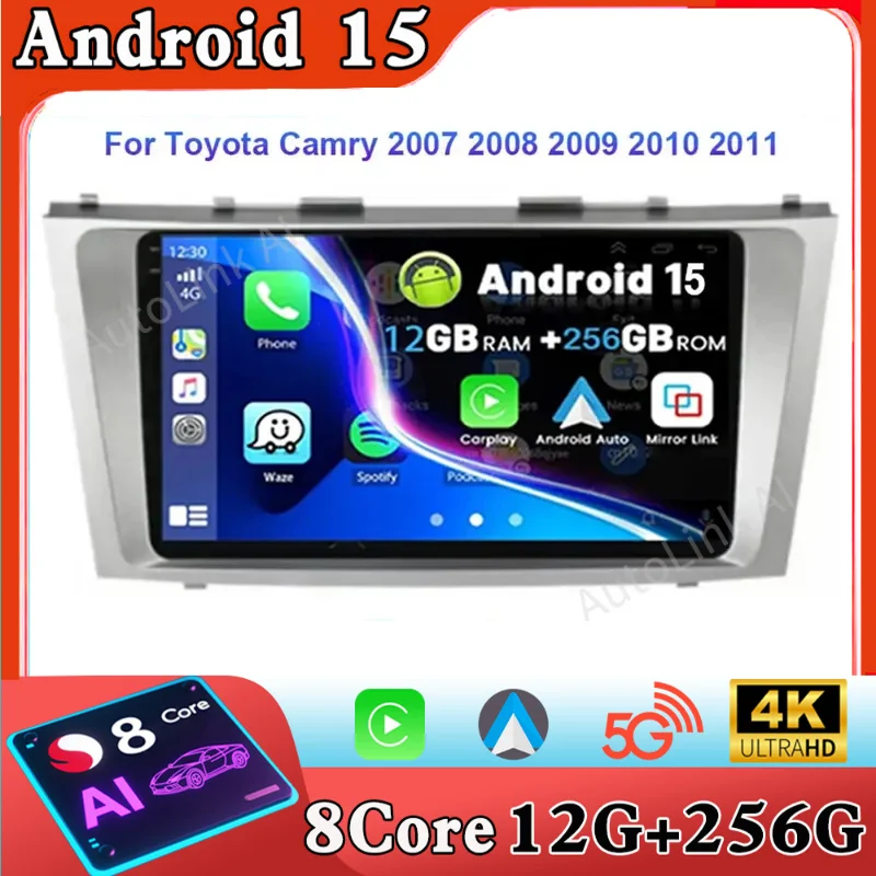 

Android 15 Car Radio for Toyota Camry 6 xv 40 50 2013-2016 Multimedia Video Player Navigation GPS 2 Din Carplay Auto DVD Stereo