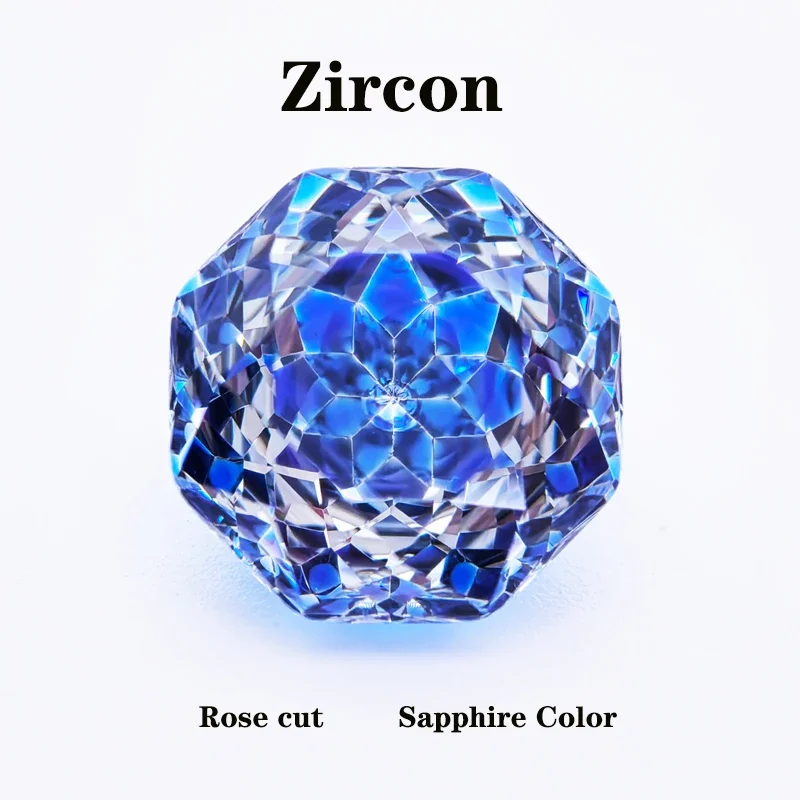 

Cubic Zirconia Rose Cut Sapphire Blue Color Charms Gemstone Bead for Diy Jewelry Making Material Factory Wholesale Price