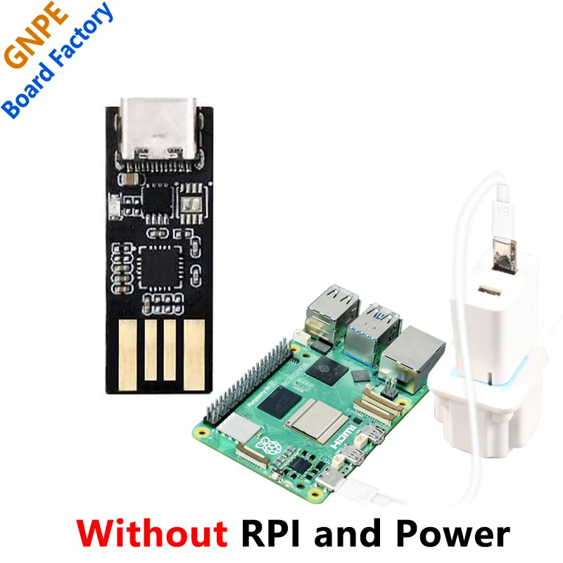 Raspberry Pi 5 USB A-C PD Adapter USB A C Mini PD Trigger Activation Power Adapter To Solve Non-PD-Power system error warning