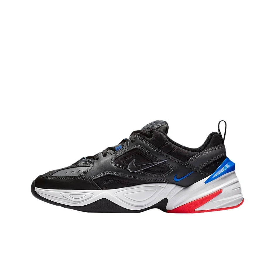 Nike M2K Tekno Leather Lightweight Low top Chunky Sneakers Men's Carbon Black AV4789-003