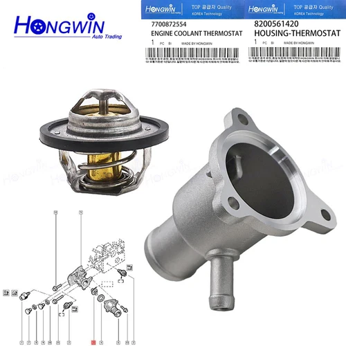 7700872554 8200561420   Carcasa del termostato del refrigerante del motor para DACIA LOGAN /RENAULT CLIO II KANGOO LAGUNA MEGANE SCENIC 8200557831