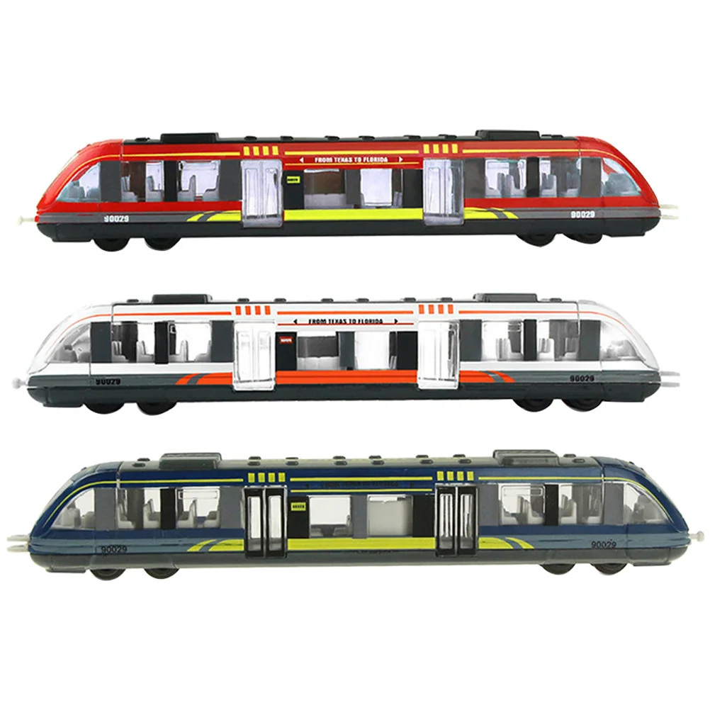 Conjunto de trem elétrico infantil, 3 peças, trilho de alta velocidade, simulação de liga durável, trem educacional para idades de 3 a 8 meninos e meninas