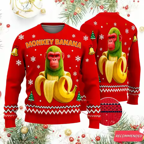 Italian Brainrot Men's Graphic Anime Sweatshirts Funny Ugly Christmas Sweater Harajuku Fashion Jumper Xmas Sweater Street Unisex