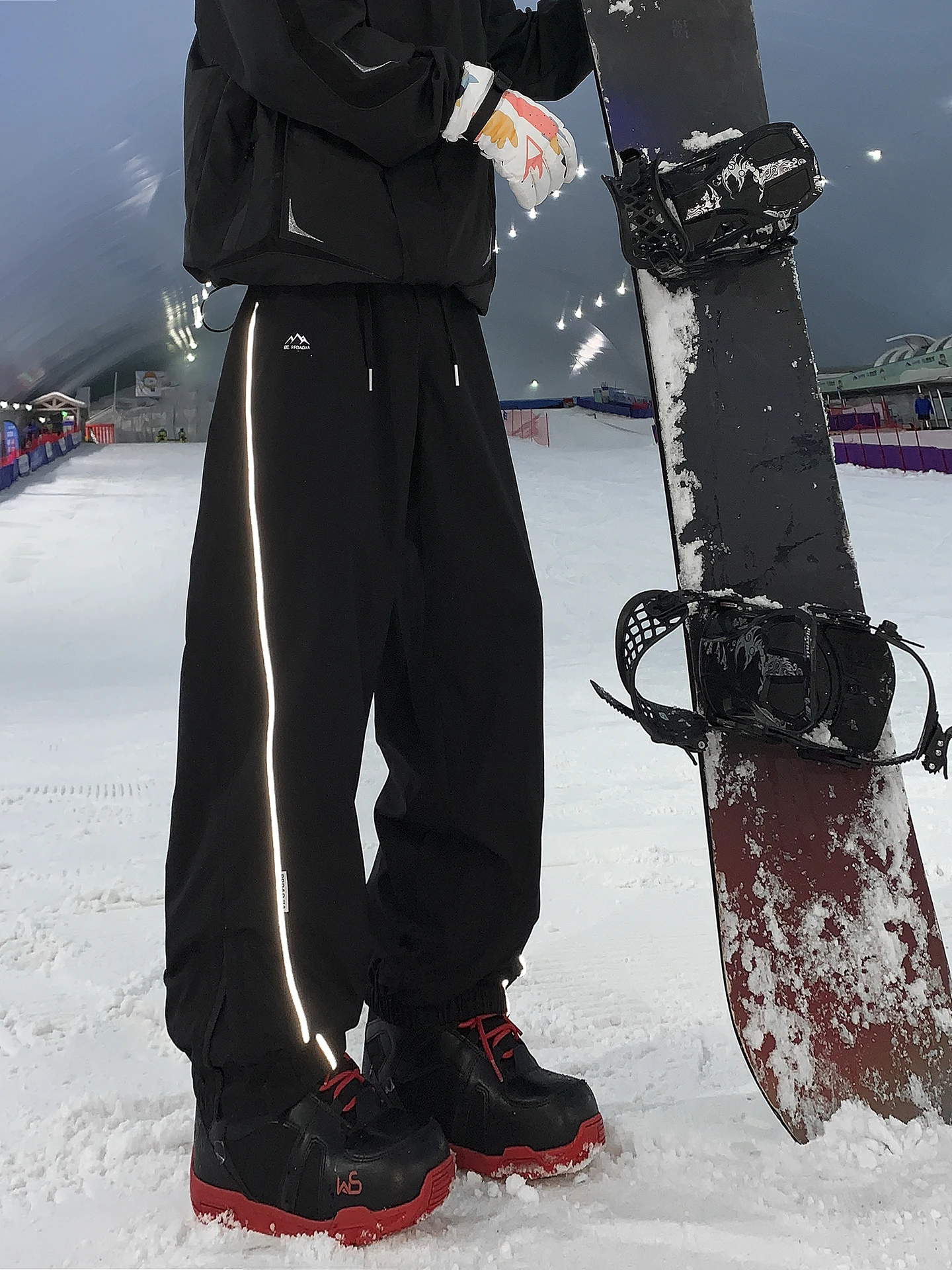 

Водонепроницаемые лыжные брюки BOYUE на подкладке, повседневные брюки с манжетами для мужчин и женщин, теплые повседневные брюки ниже нулевых рук