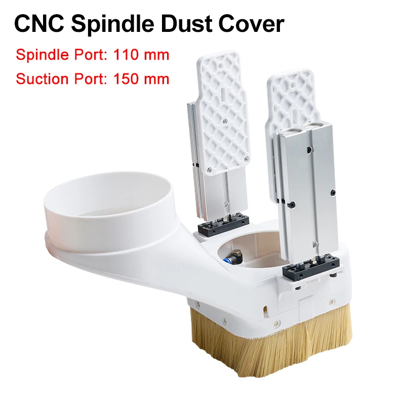 CNC Spindle Shoes 110mm Nylon Dust Cover With Brush For CNC Engraving Milling Machine 9kw Tool Change Spindle Dust Collector