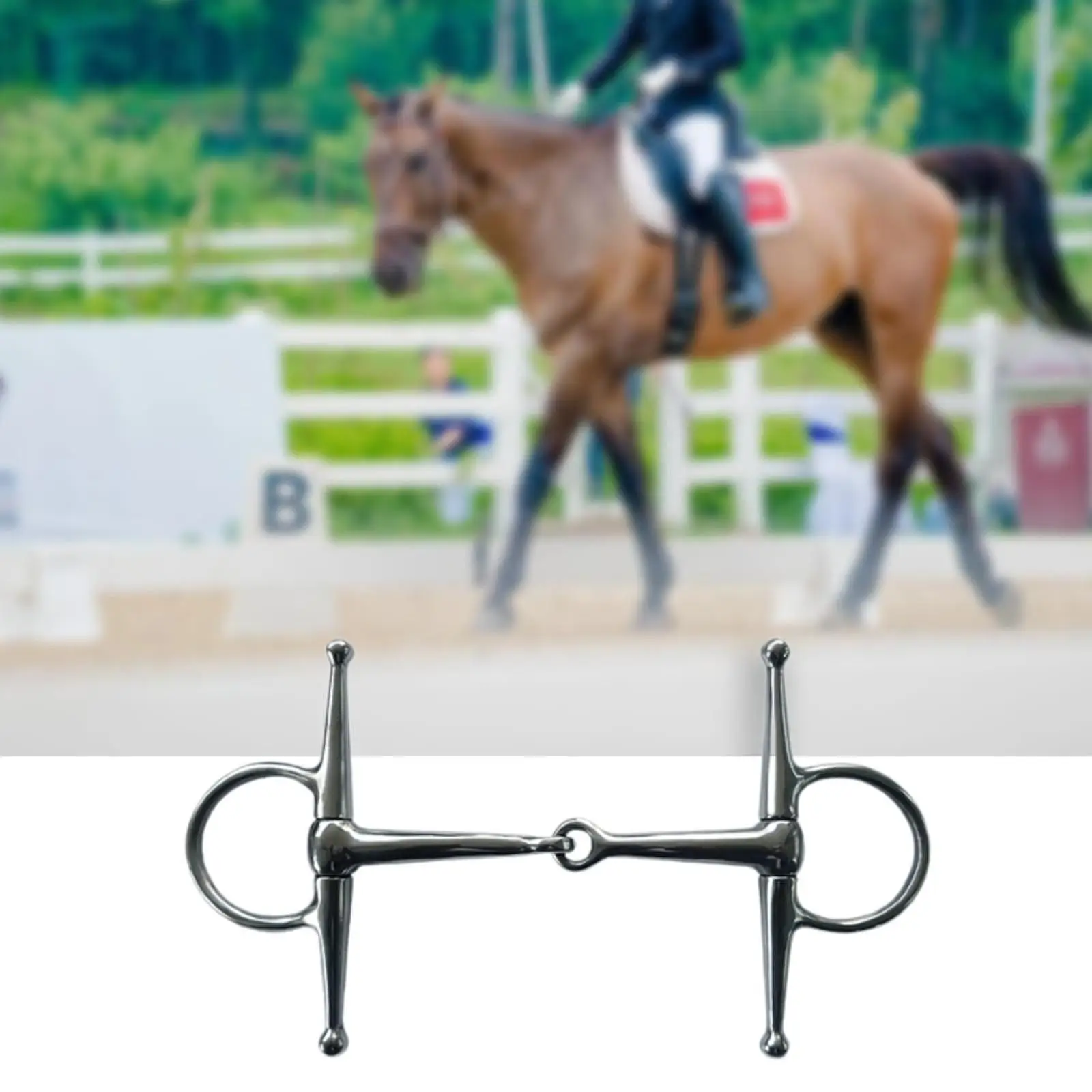 Horse Bit Horse Training Tool H Shape Easy to Use Heavy Duty Stainless Steel