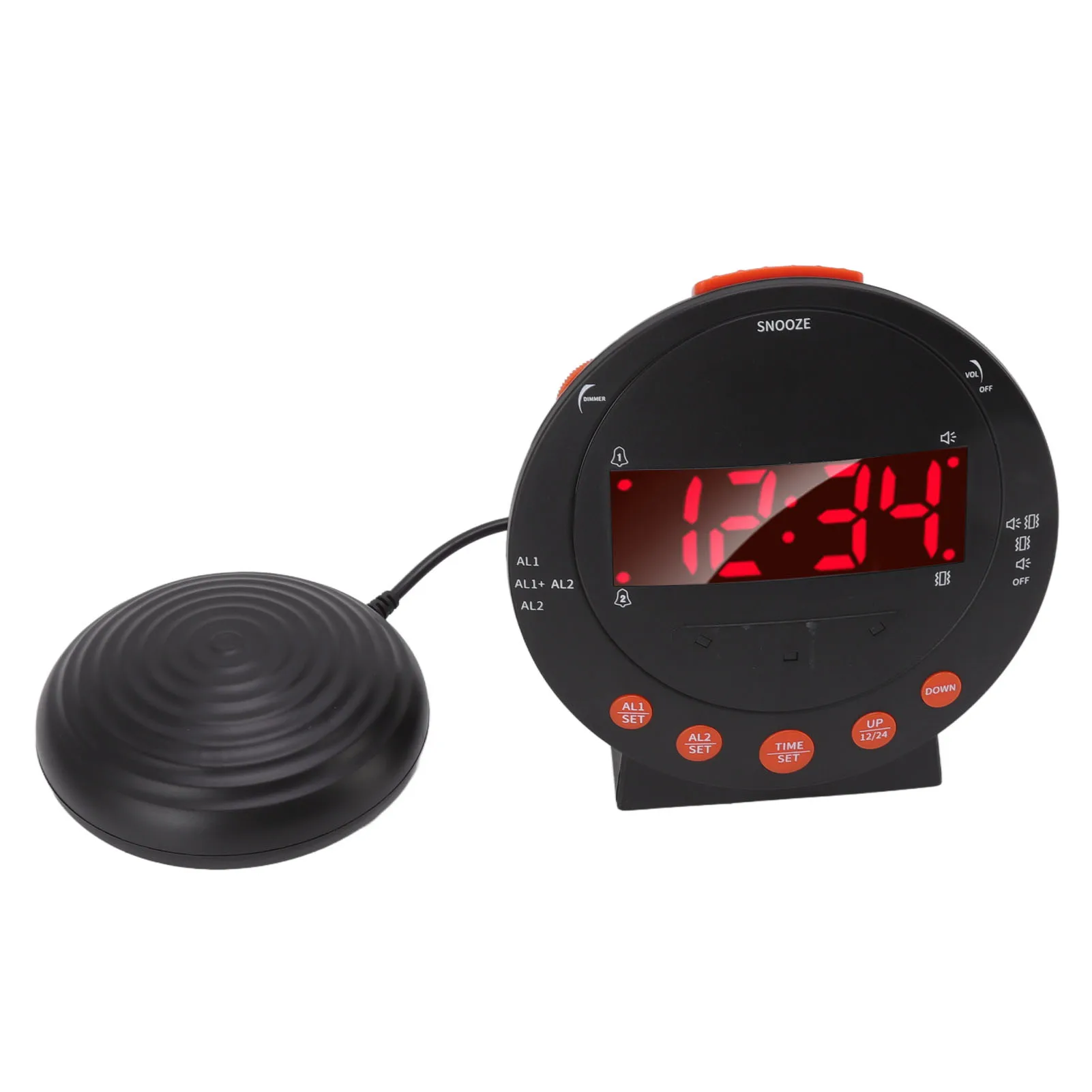 Alarm Clock 110 Decibels Red Flashing Light Super Shaker Extra Loud Alarm Clock for Student Elder Super Shaker Clock Alarm Clock