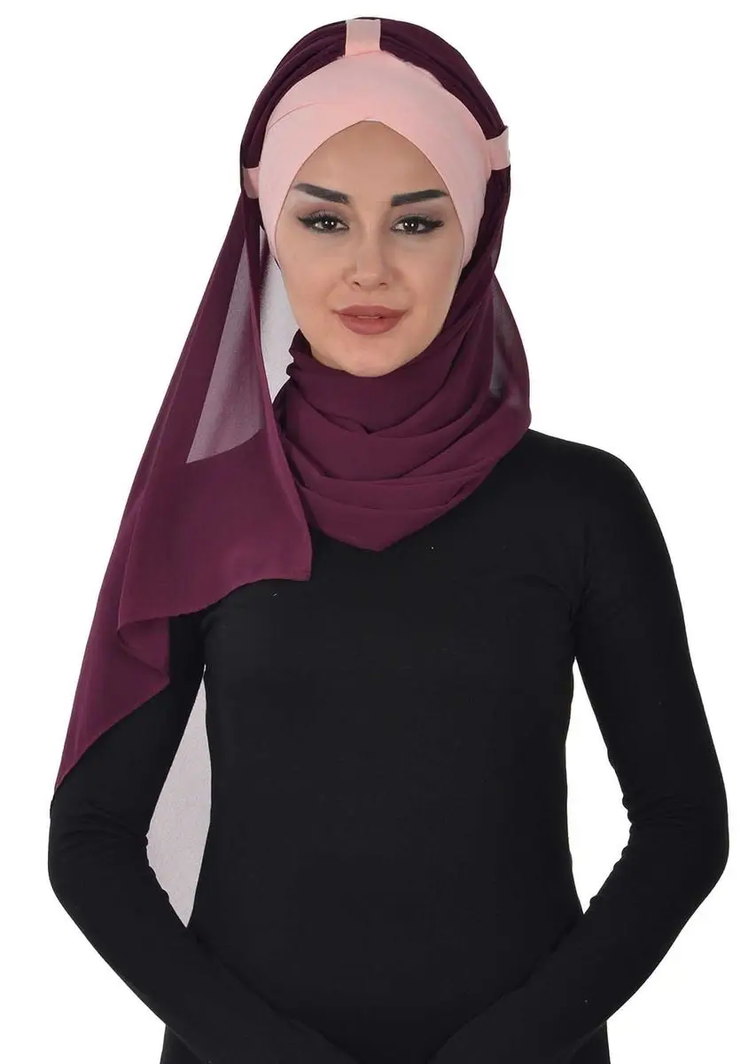 Combed cotton chiffon shawl