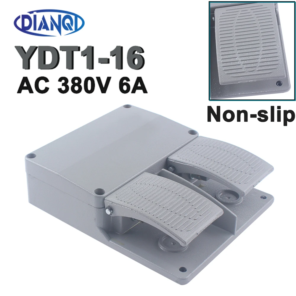 YDT1-16 Foot Switch Pedal Foot Control Switch 250V AC380V 6A Double Pedal Use for Bending Machine Punch