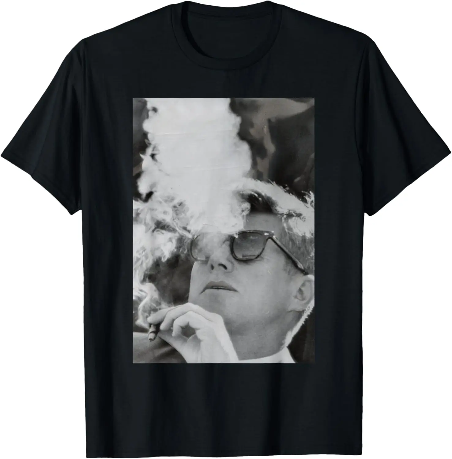 JFK Fumar con sombras Camiseta del presidente John F. Kennedy