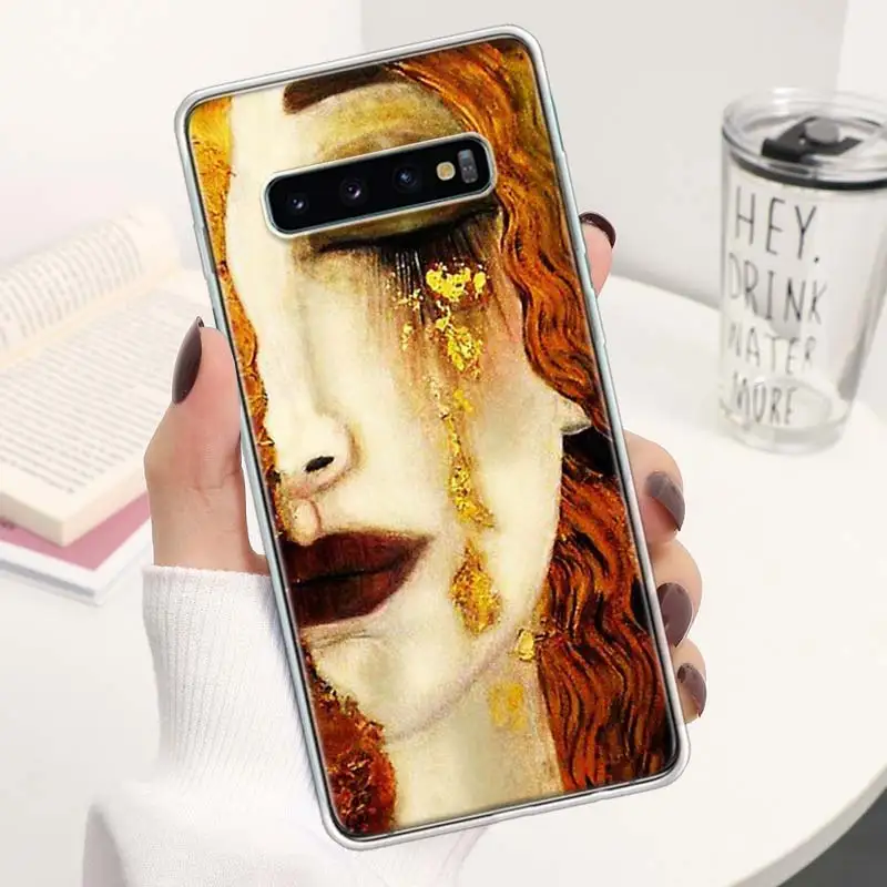 Kiss by Gustav Klimt Desig Coque Phone Case For Samsung Galaxy S24 S23 Ultra S22 S21 S20 FE S10 Plus S10E S9 S8 + Lite Soft Cove