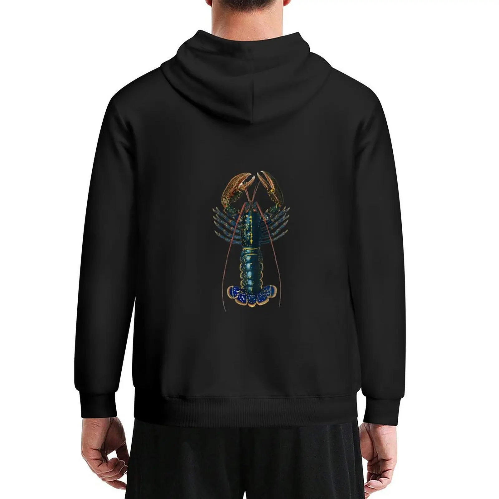 

Blue Lobster Hoodie autumn graphic t shirts men clothes for men autumn clothes mens hoodies