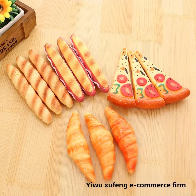 

2025 New Stationery Pizza Hot Dog Bread Ballpoint Pen Craft Pen Refrigerator Sticker Ballpoint Factory Direct Sales