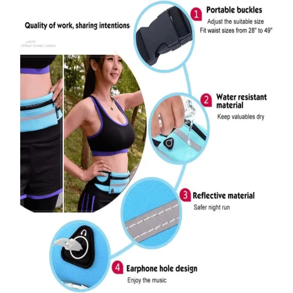 Cinto de corrida para mulheres e homens Corredores Fanny Pack, suporte do telefone, bolsa de corrida, cinto