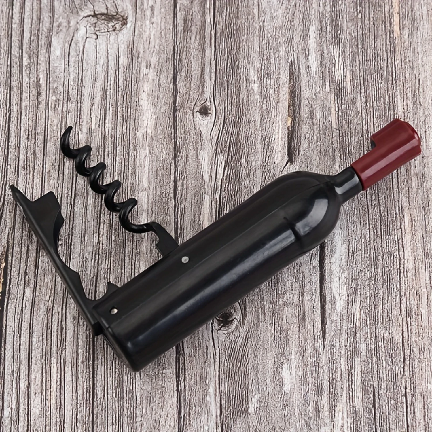 クリエイティブ赤ワインデザインウォーターボトルオープナー、アウトドアキャンプピクニックバーベキュー用品1個