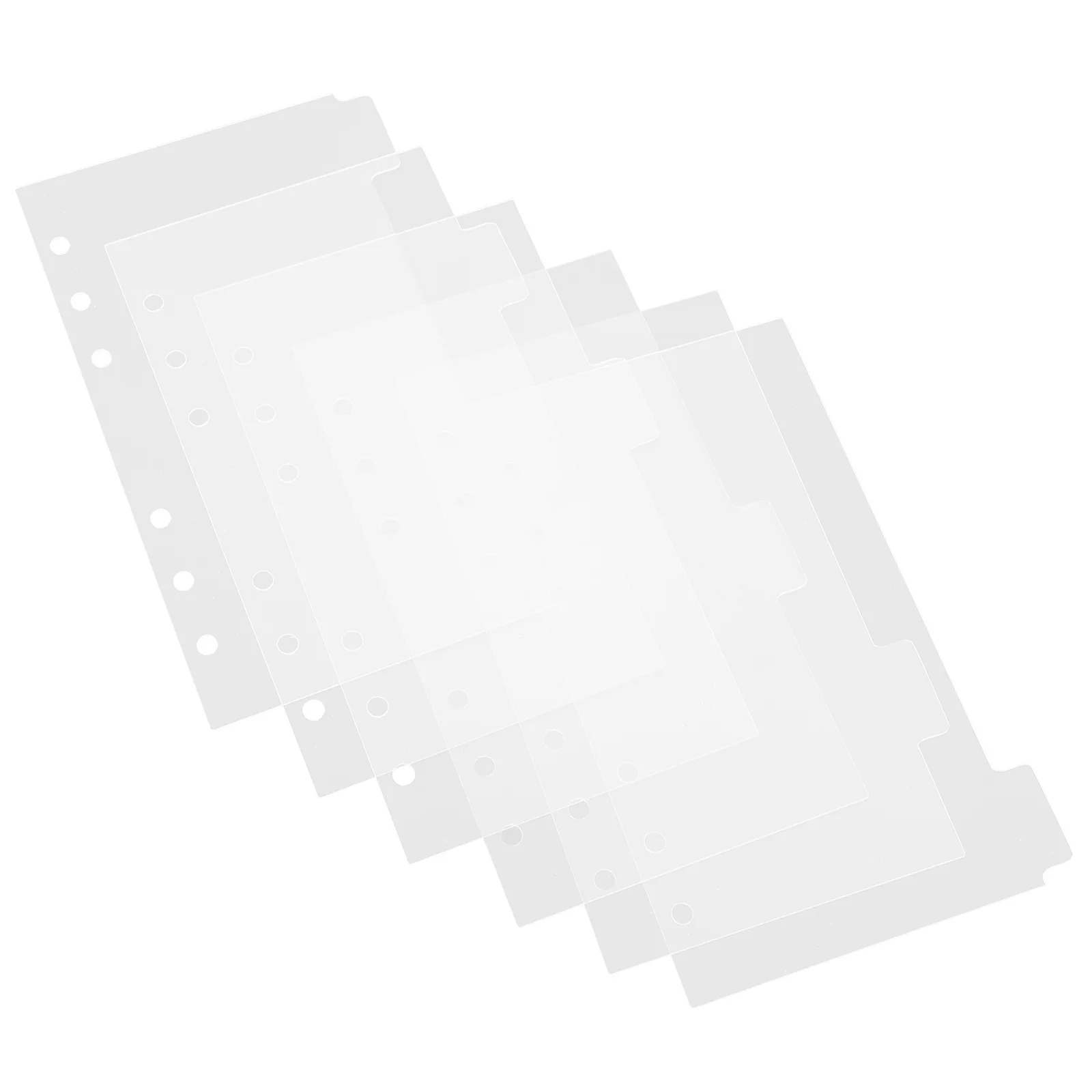 

6Pcs Acrylic Notebook Binder Transparent Cover DIY A6 Planner Shell Refillable Journal Budget Binder Notebook Cover