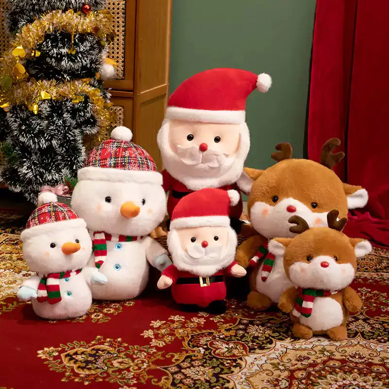 

Anta Claus Snowman Christmas Deer Stuffed Animal Innovation Cute Christmas Gift for Girlfriend Dookilive