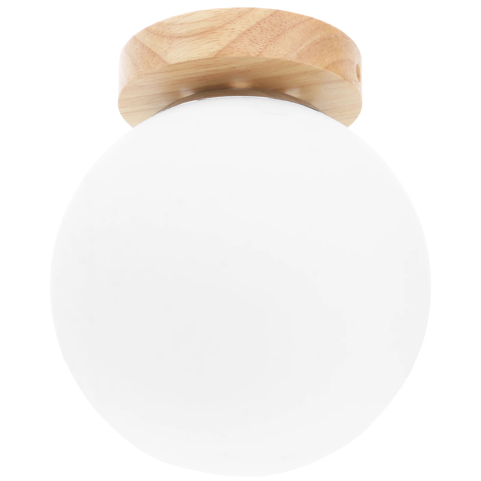

Flush Mount Ceiling Light Wood Glass Durable Smooth Surface Warm Light Replaceable Bulb Dining Room Bathroom Room Bedroom