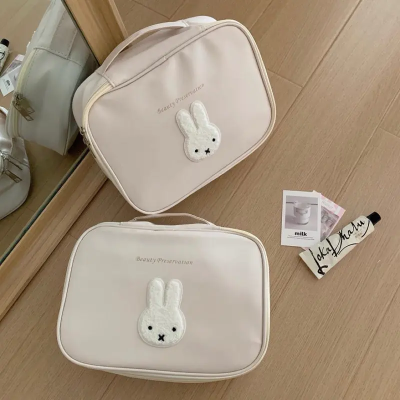 

Ручная косметичка Miffy Kawaii, большая вместительная сумка для хранения, корейская повседневная мебель, подарок для друзей из мультфильма аниме