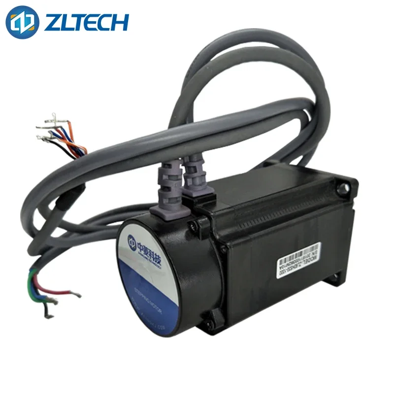 2 phase 60mm Nema 24 DC 24V 36V 3N.m 4.8A closed loop stepper servo motor and driver with 1024-wire encoder for cnc router