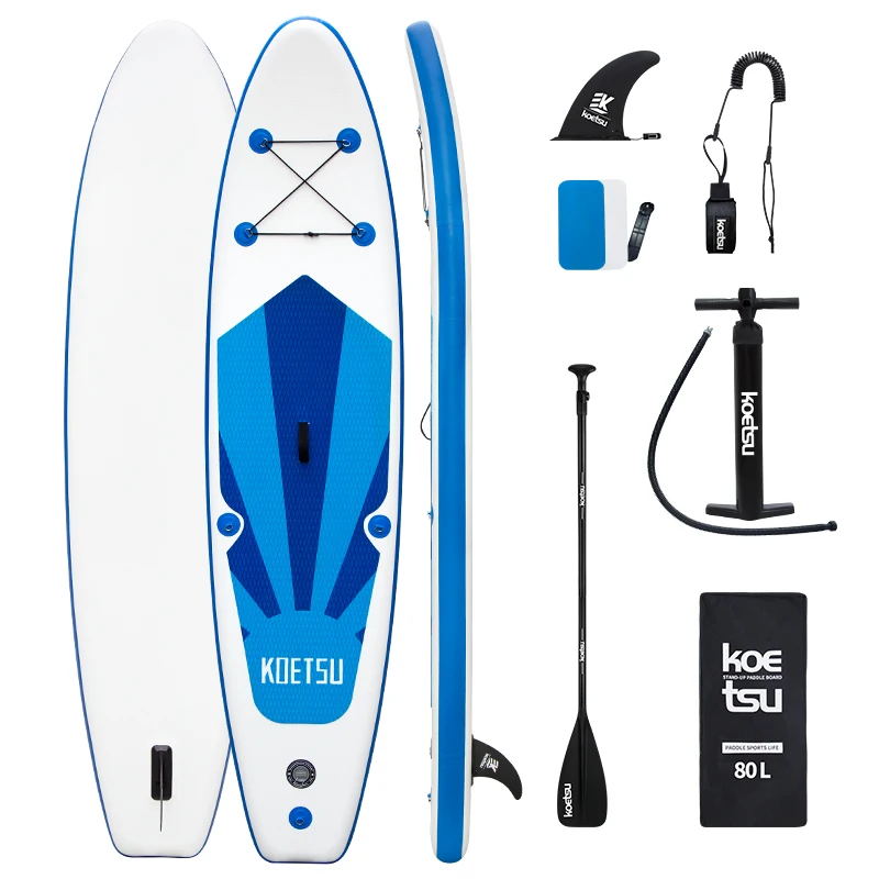 KOETSU SUP board SUP 10.6 inflatable, blue, sports for swimming and paddle surfing, 320cm/380cm/420cm double-layer paddleboard