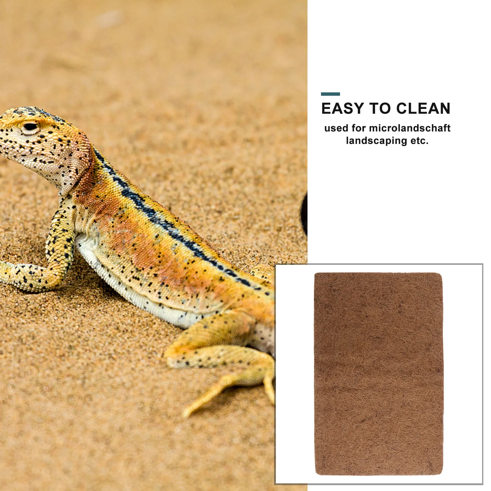 

3pcs Natural Coconut Fiber Bedding Breathable Liner For Pet Box Supplies 50X30Cm Reptile Coconut Fiber Reptile Bed Mat Pet