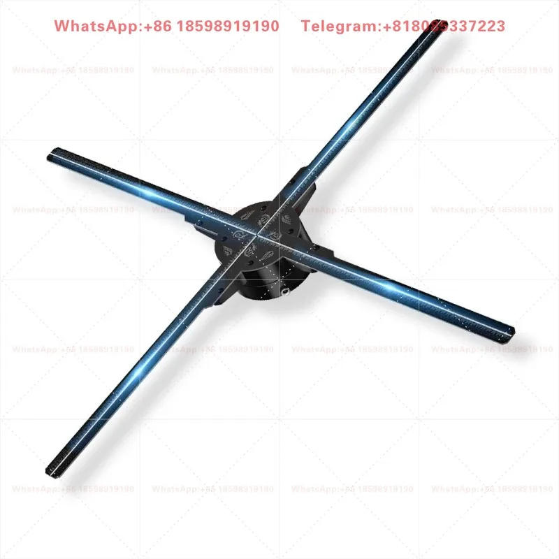 52cm Four-Blade Naked Eye 3D Hologram LED Fan WiFi APP Controlled Indoor Advertising Holographic Display Equipment