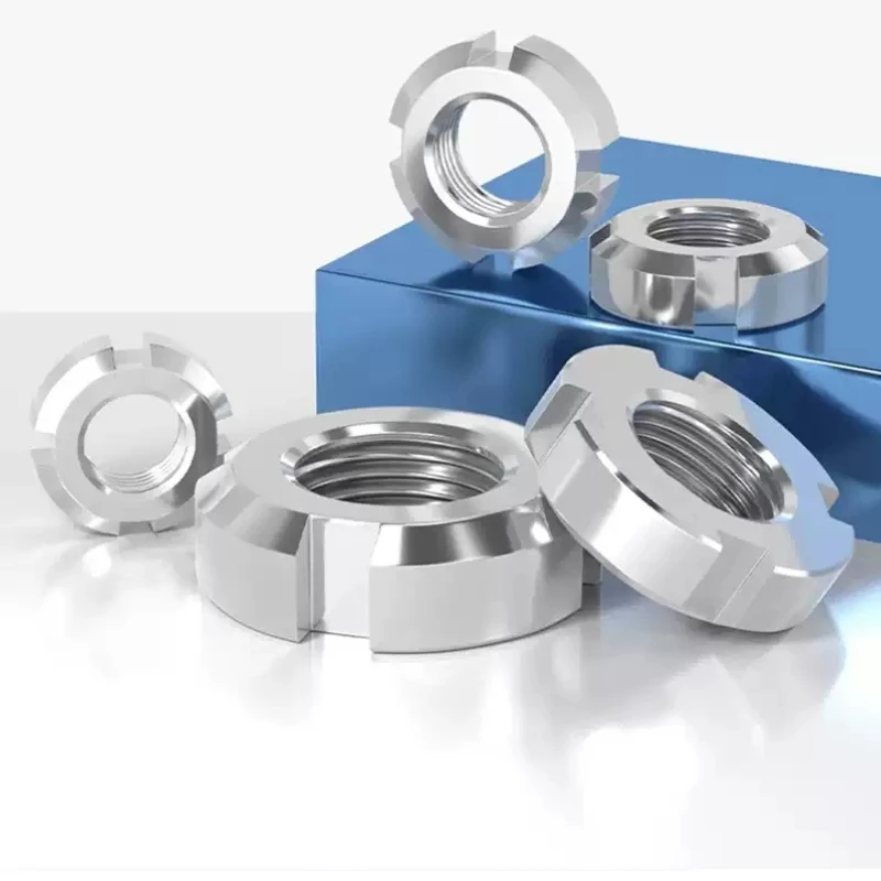 1 Stück 304 Edelstahl Rundmutter Schlitzmutter Haltemutter M10 bis M60 Lagersicherungsmutter GB812